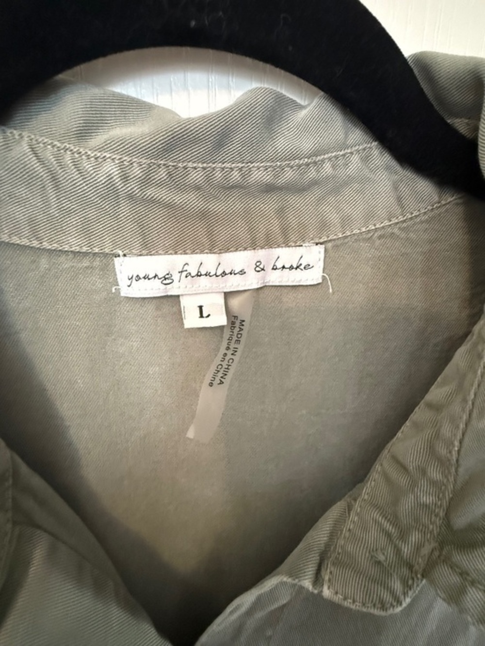 Young Fabulous & Broke Utility Jumpsuit Olive Sleeveless Drawstring Jogger Sz L